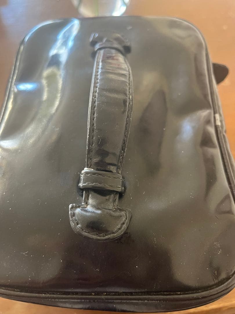 え*な様 CHANEL ブラック パテントレザー バニティ　ポーチ