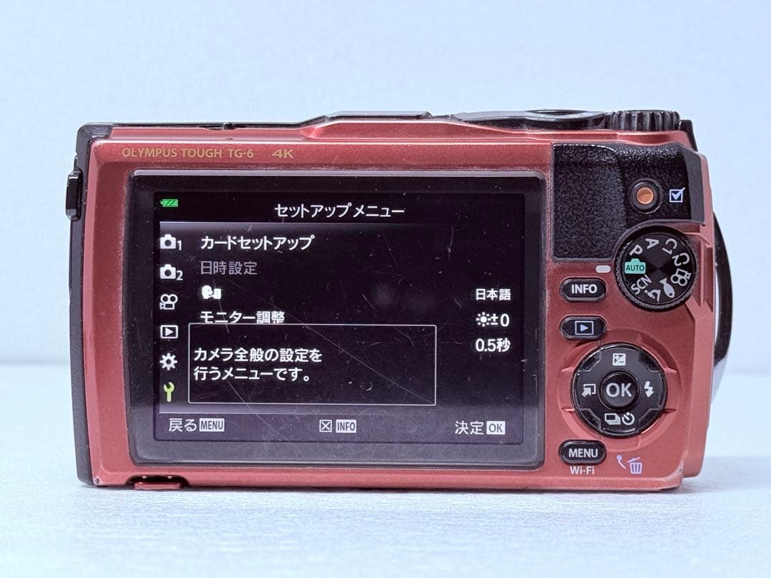 OLYMPUS TG-6 レッド 動作確認済 防水 防塵 耐衝撃 4K コンデジ