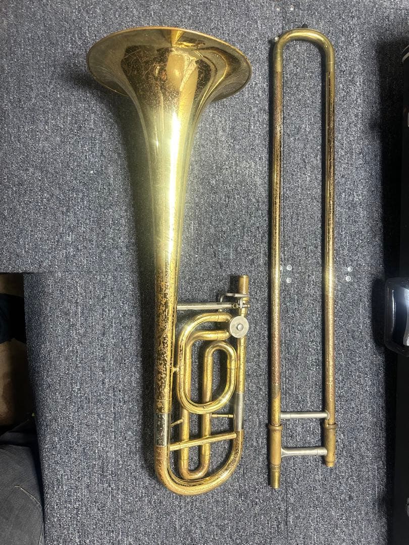 YAMAHA YBL-322金色 ピストン式トロンボーン ケース付き