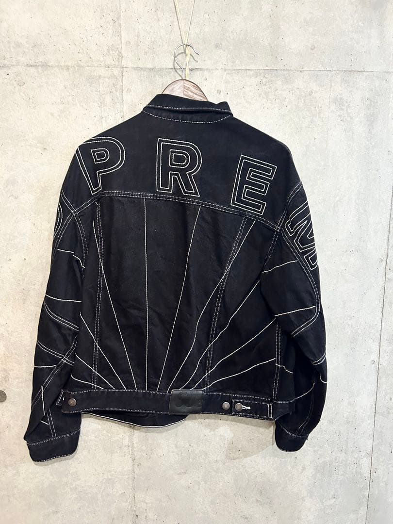 【SUPREME】 Radial Embroidered Denim Truck