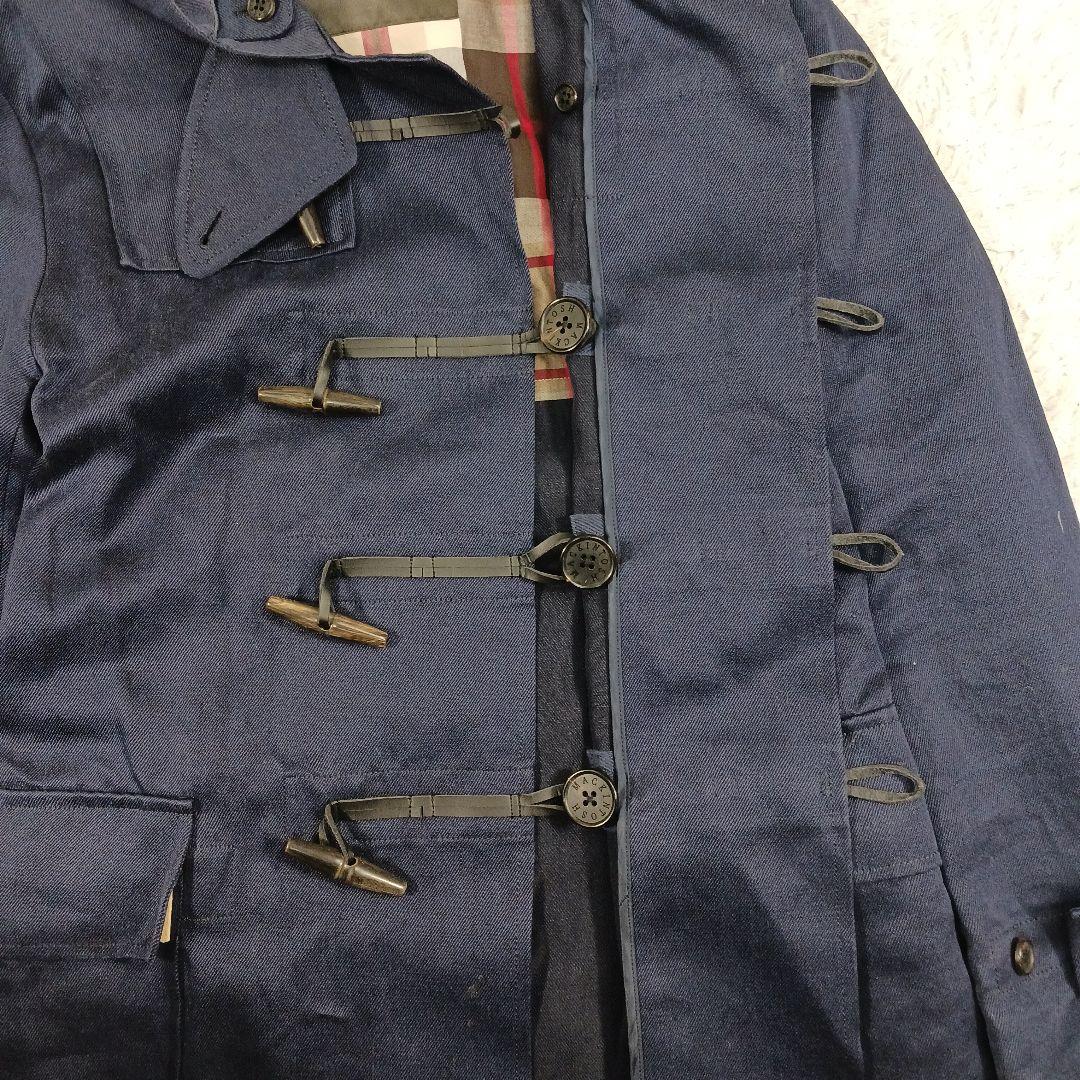 ✨レアデザイン✨マッキントッシュロンドン　麻　ダッフルコート　ネイビー　サイズL