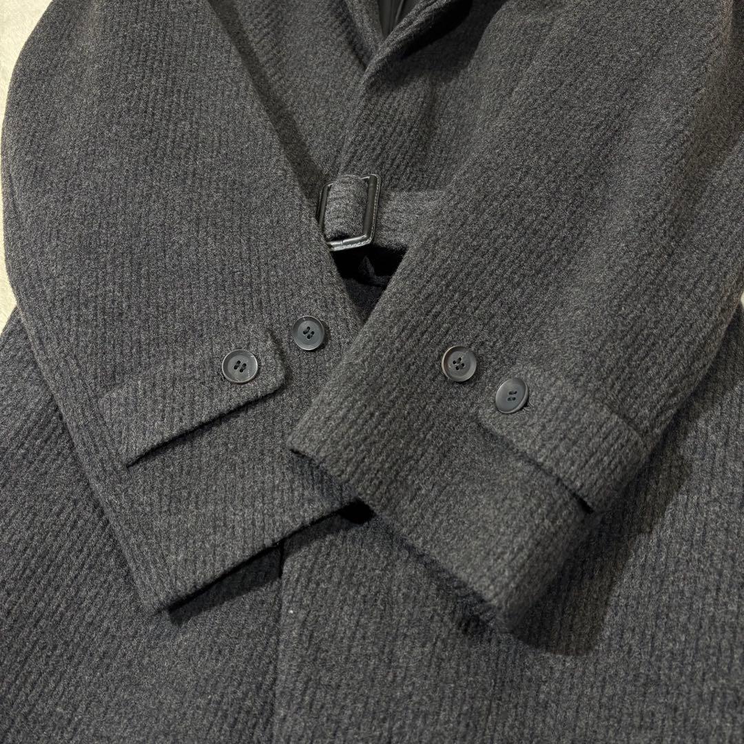 《美品》MEN’S TENORAS アンゴラ ベルト付 ロングコート XL