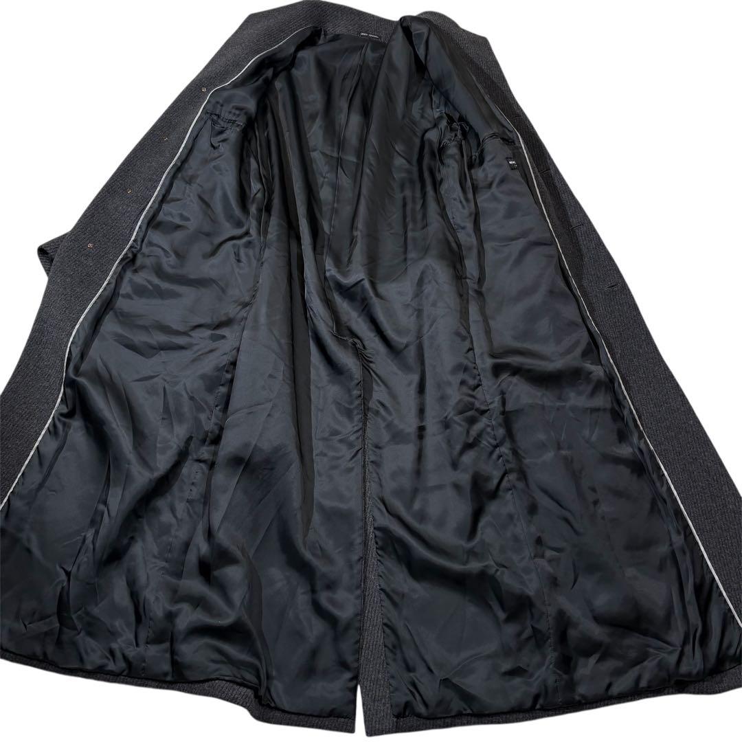 《美品》MEN’S TENORAS アンゴラ ベルト付 ロングコート XL