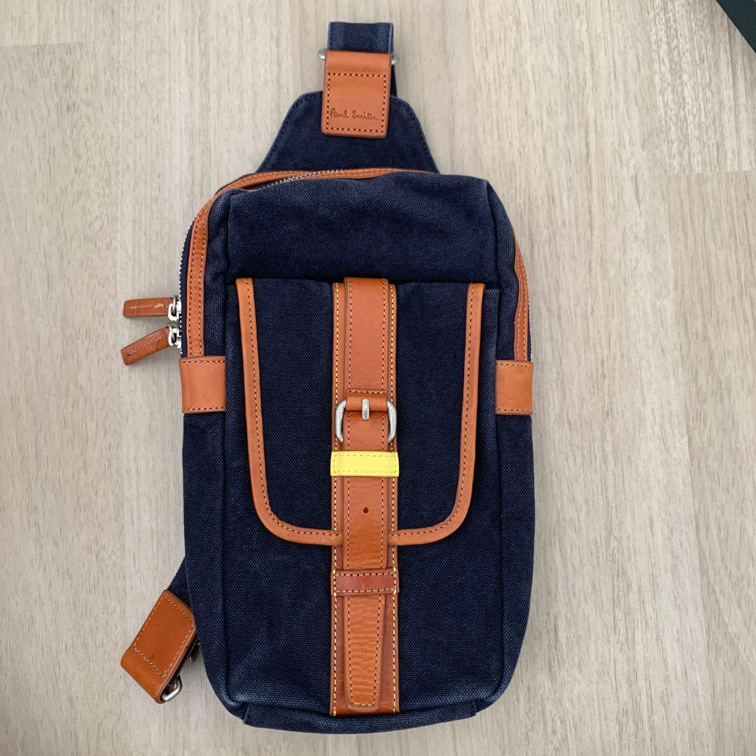 Paul Smith ボディーバッグ ネイビー オレンジ