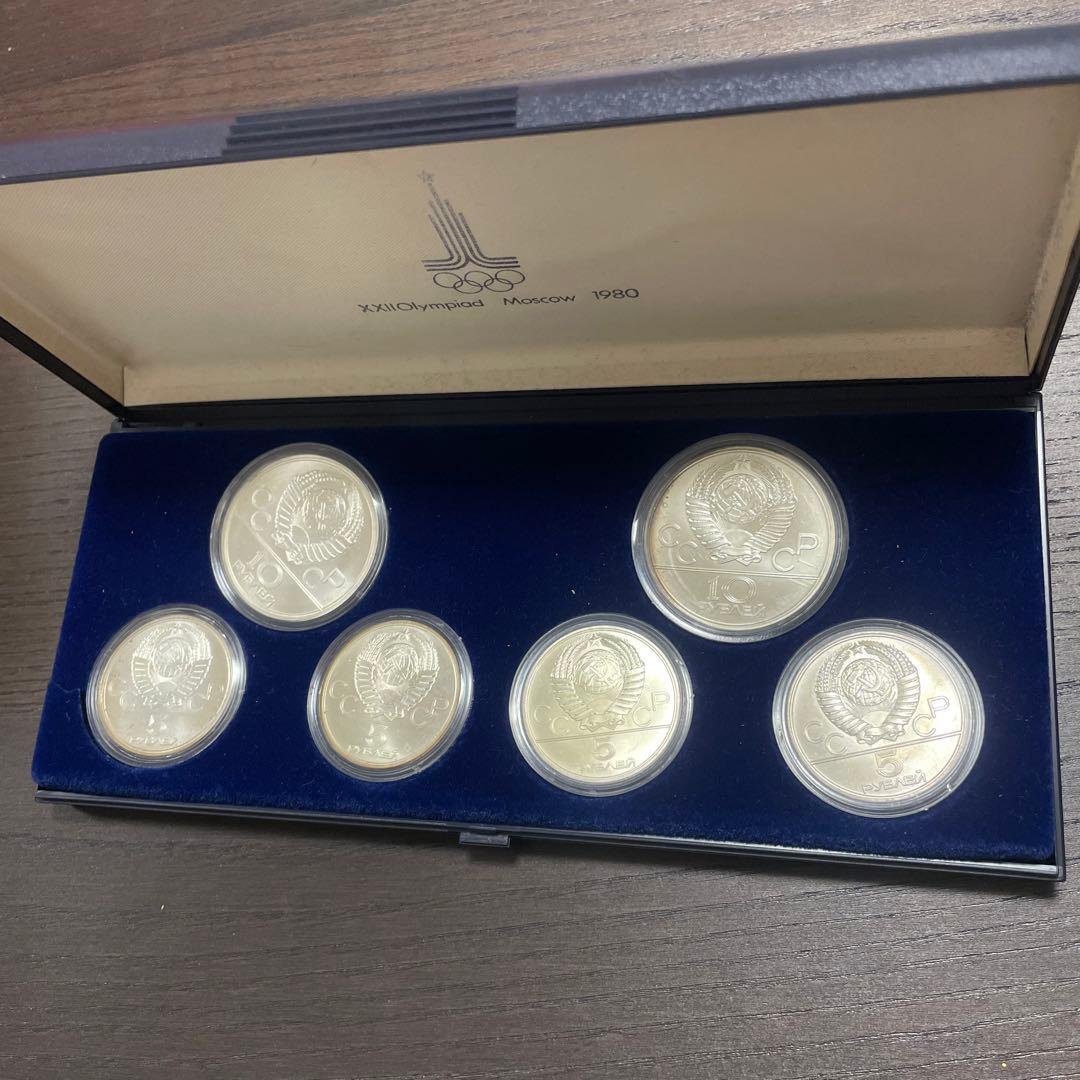 1980年 モスクワオリンピック 記念銀貨 貨幣 6枚セット 銀貨 - メルカリ
