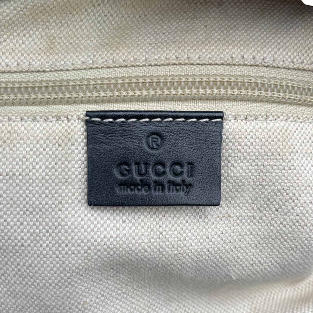 良品 GUCCI ショルダーバッグ キャンバス ブラック GG柄