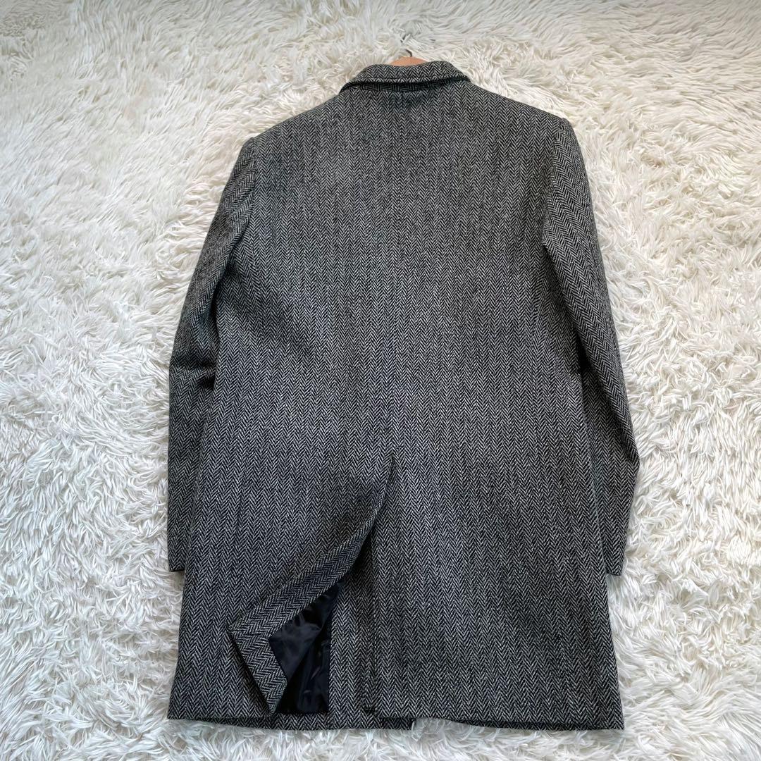 Harris Tweed ヘリンボーンクラブグレーツイードヘリンボーンコート