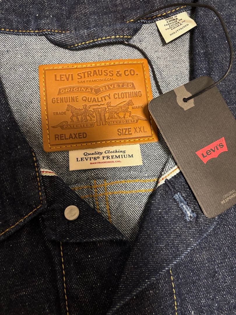 【最安値】リーバイスTYPEⅠ ファースト　プレミアムトラッカー　大戦　濃紺