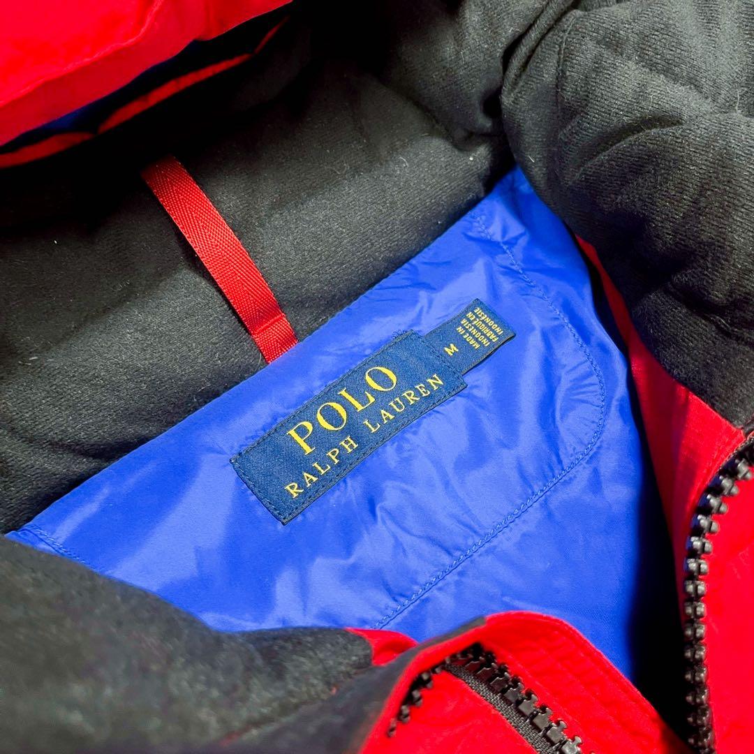 美品 ポロラルフローレン 近代モデル ダウンジャケット ビッグポニー レッド M