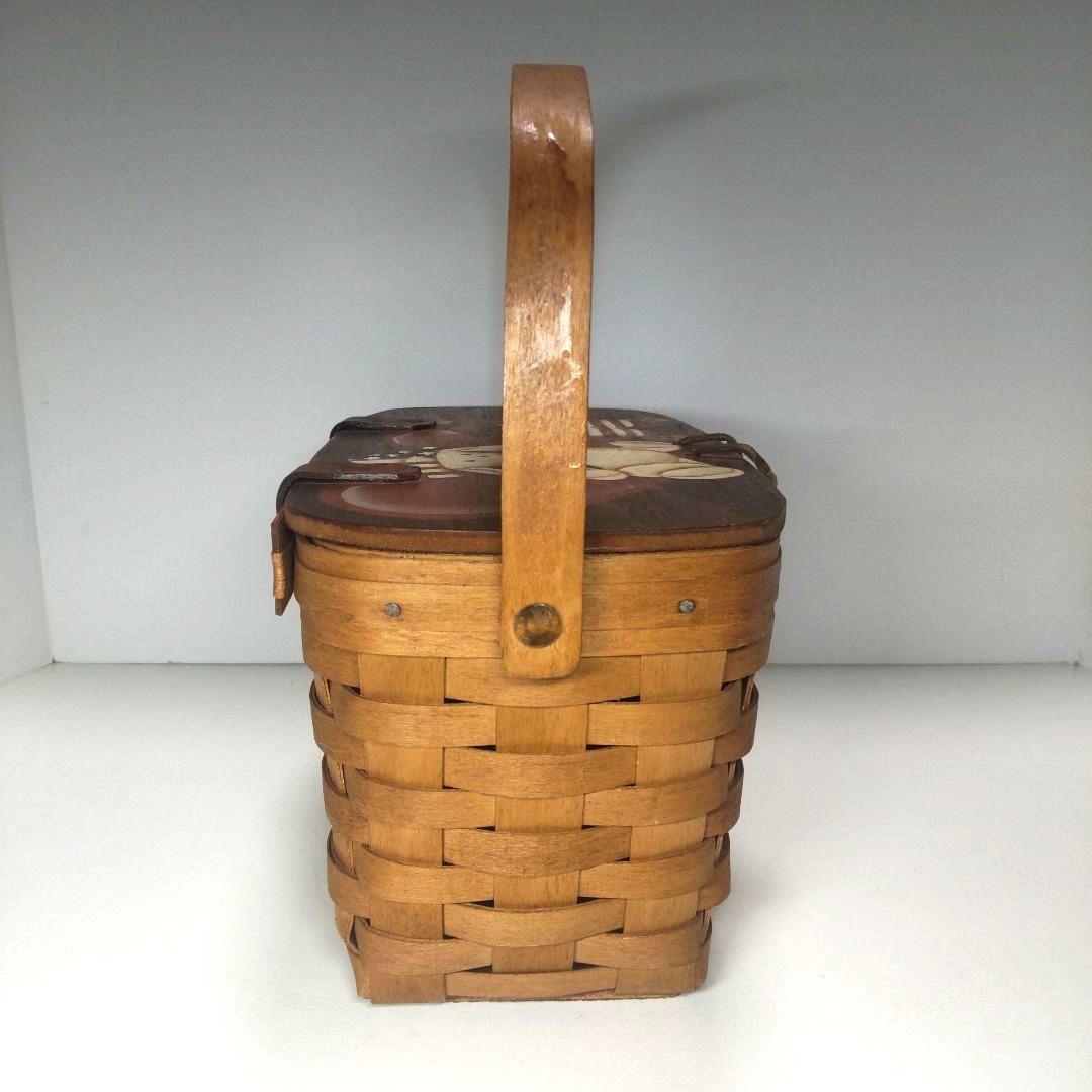 ロンガバーガー longaberger 小物入れ ヴィンテージ木製バスケット