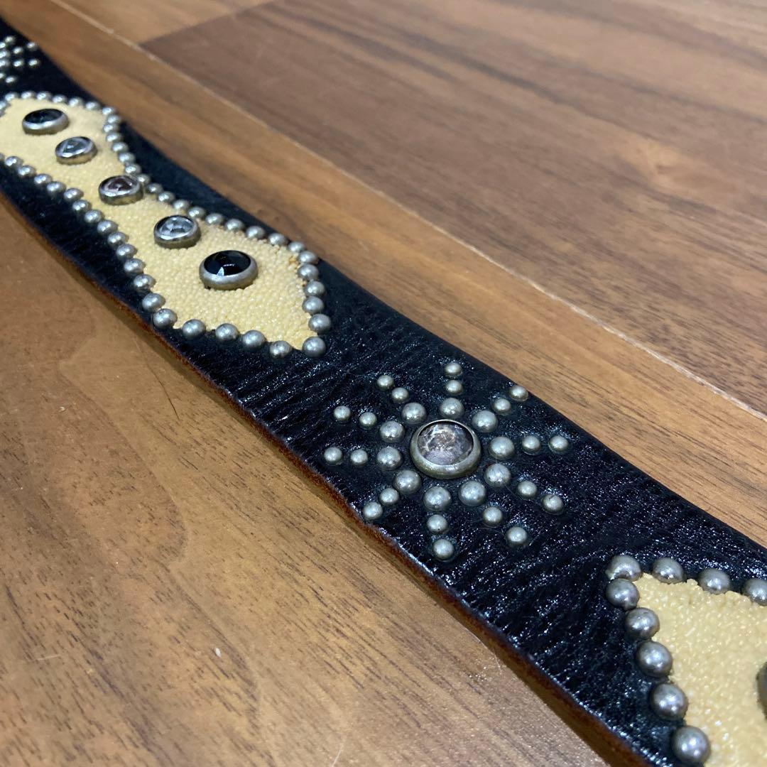 HTC オーバレイ スティングレイ スターバーストスタッズレザーベルト34