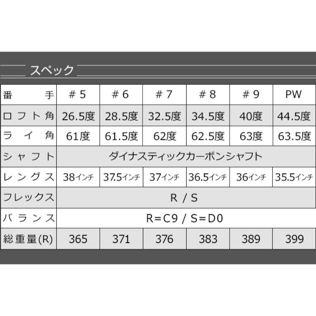 ★新品激安6本！番手を超えた激飛び性能! ダイナミクス アイアン 5〜PWセット