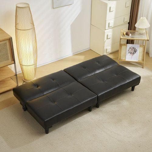 ソファベッド ソファ ベッド ロータイプ 2人 PU リクライニングソファ 背