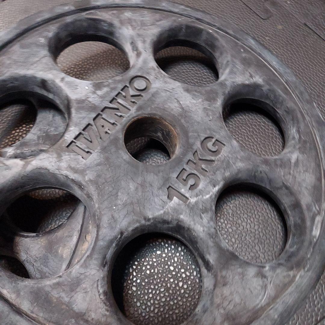 IVANKO オリンピックラバーイージーグリッププレート　15kg2枚セット