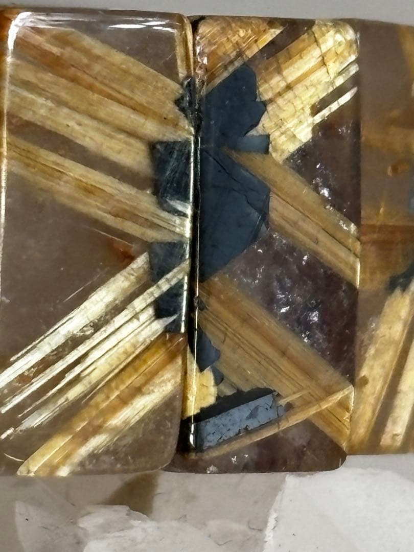 タイチンルチル（ヘマタイト共生）バングルNO260