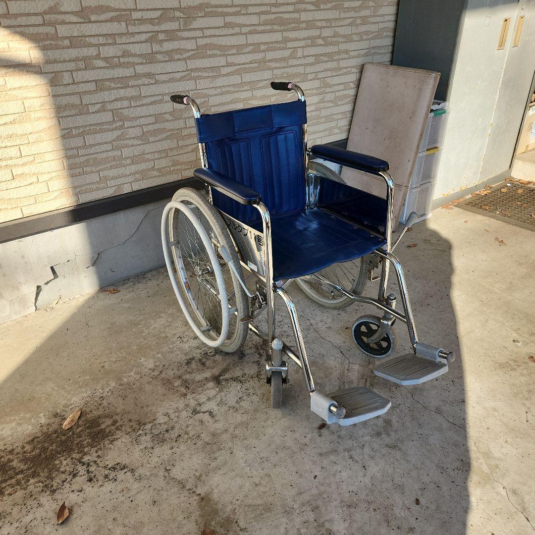 ネイビー 折りたたみ介助用車椅子