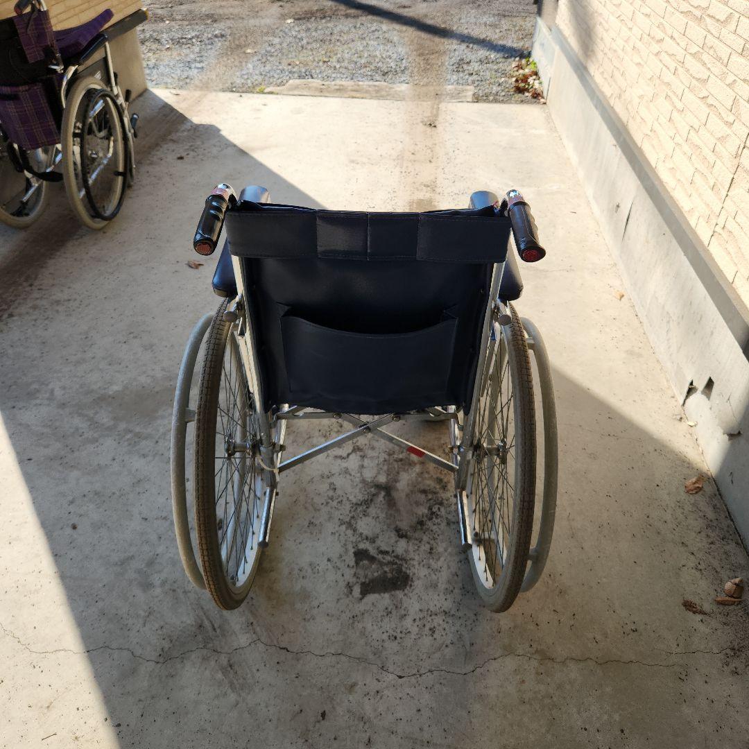 ネイビー 折りたたみ介助用車椅子