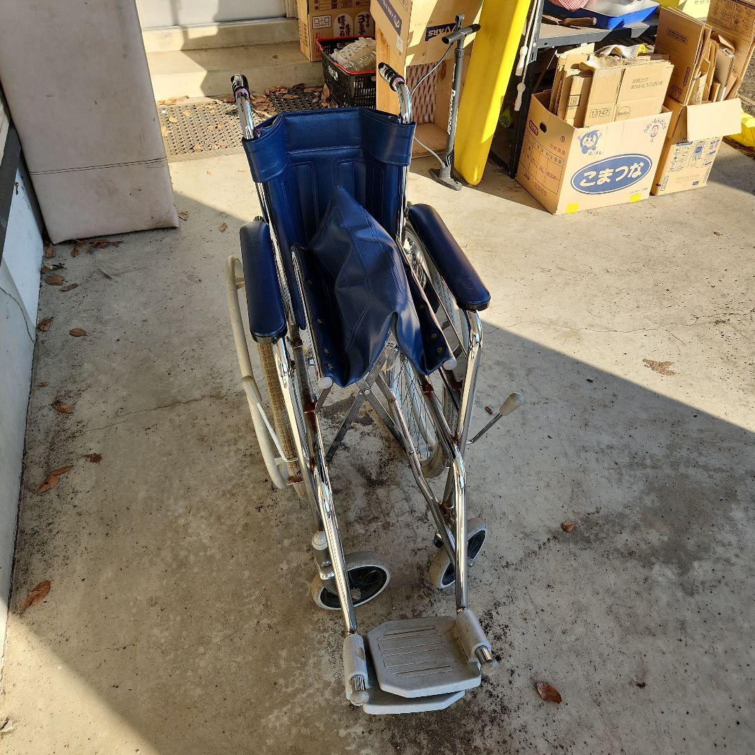 ネイビー 折りたたみ介助用車椅子
