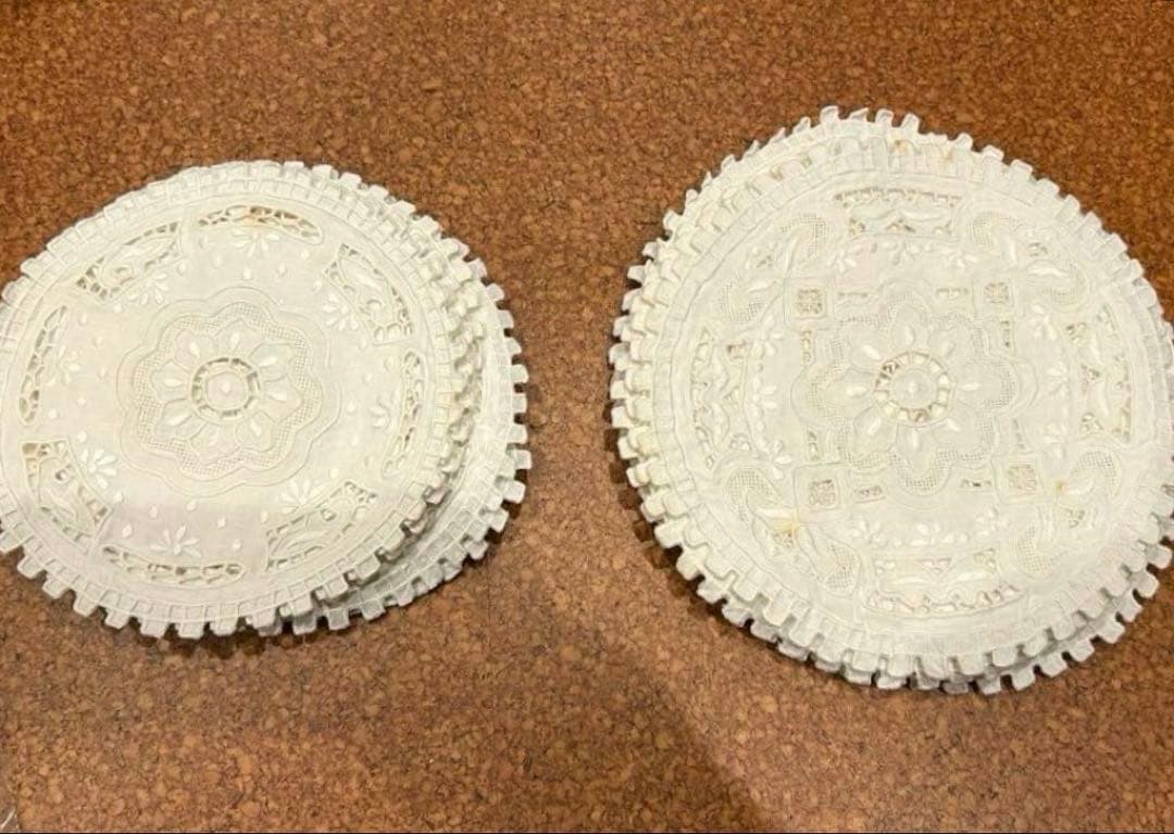 汕頭ランチョンマット未使用品まとめ売り 長方形と円形2種 計39枚