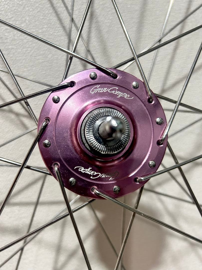 ◇Gran Compe【ピスト/シングル用】前輪ホイール970g廃盤カラー