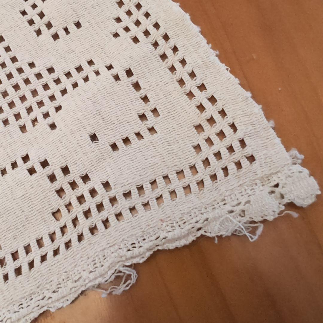 フランス　アンティーク　クロッシェレース　カーテン　エンジェルフィレレース