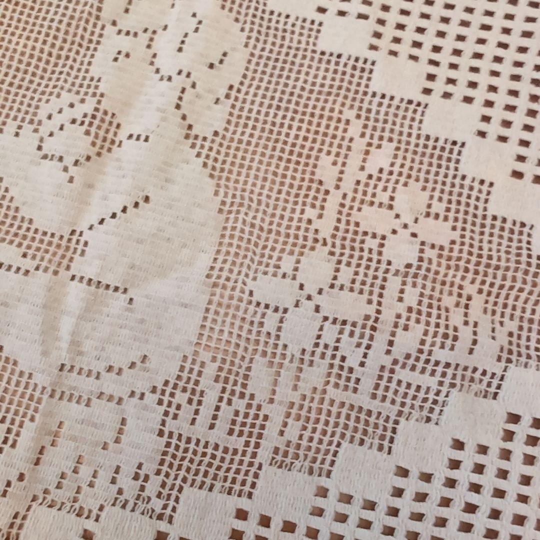 フランス　アンティーク　クロッシェレース　カーテン　エンジェルフィレレース