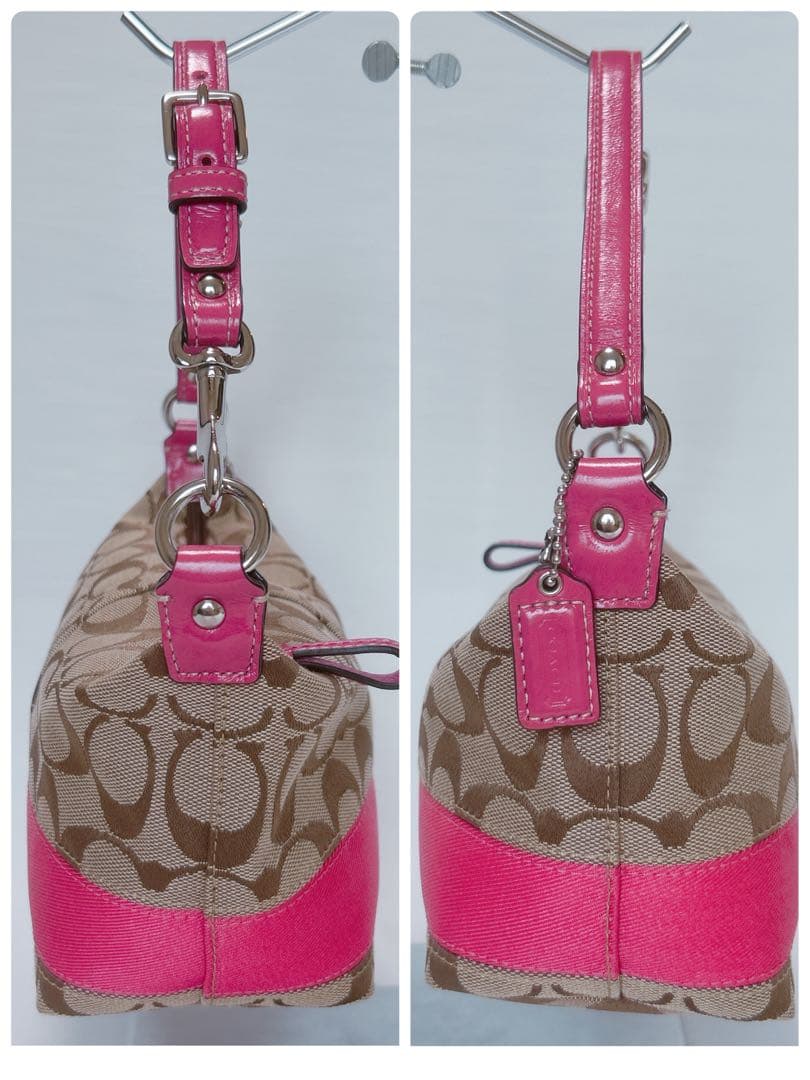 未使用に近い✨COACH コーチ アクセサリーポーチ シグネチャー ピンク