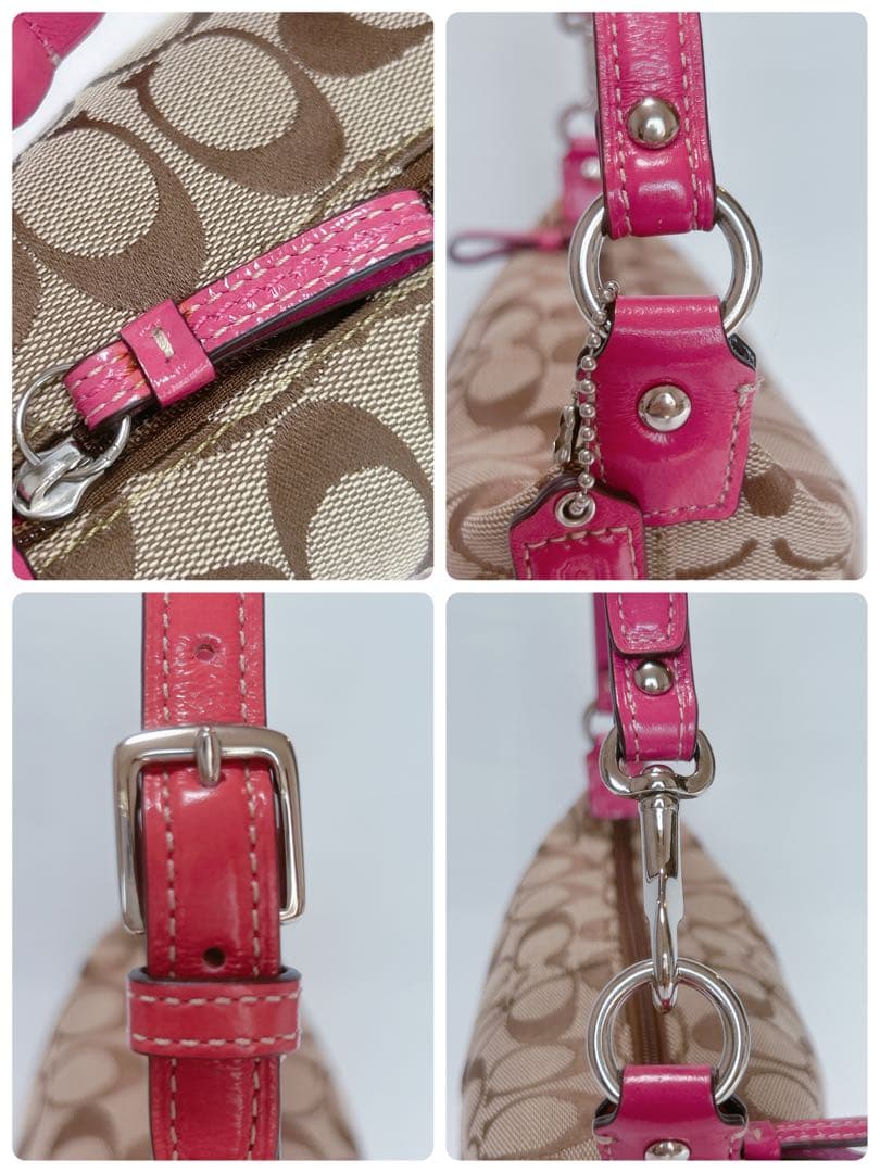 未使用に近い✨COACH コーチ アクセサリーポーチ シグネチャー ピンク