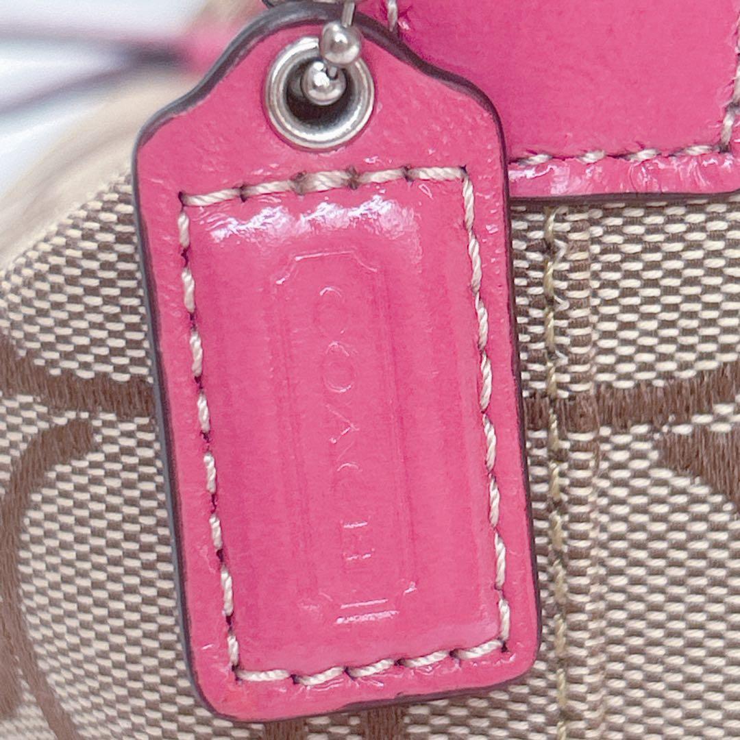 未使用に近い✨COACH コーチ アクセサリーポーチ シグネチャー ピンク