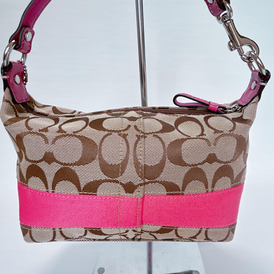 未使用に近い✨COACH コーチ アクセサリーポーチ シグネチャー ピンク