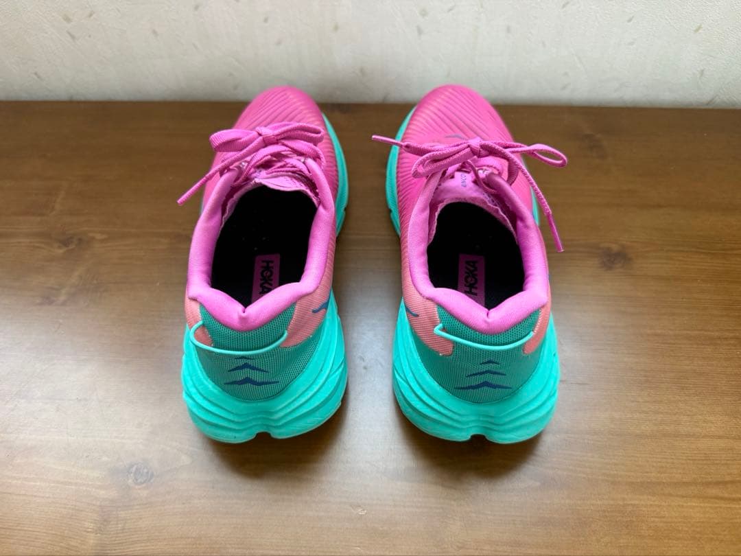 【美品】HOKA リンコン 3 24cm ピンク×ミント ランニングシューズ