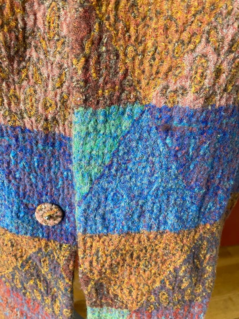 45R（フォーティファイブアール）メリノ　ジャガードワンピース　コート 民芸