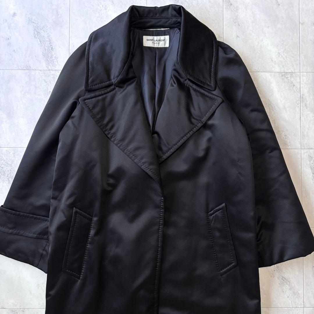美品】22AW Saint Laurent シルク100% パデットコート - メルカリ