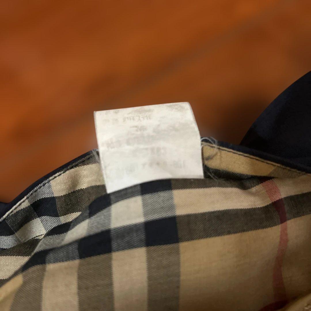 バーバリー　ネイビー ステンカラーコート　ライナー付き