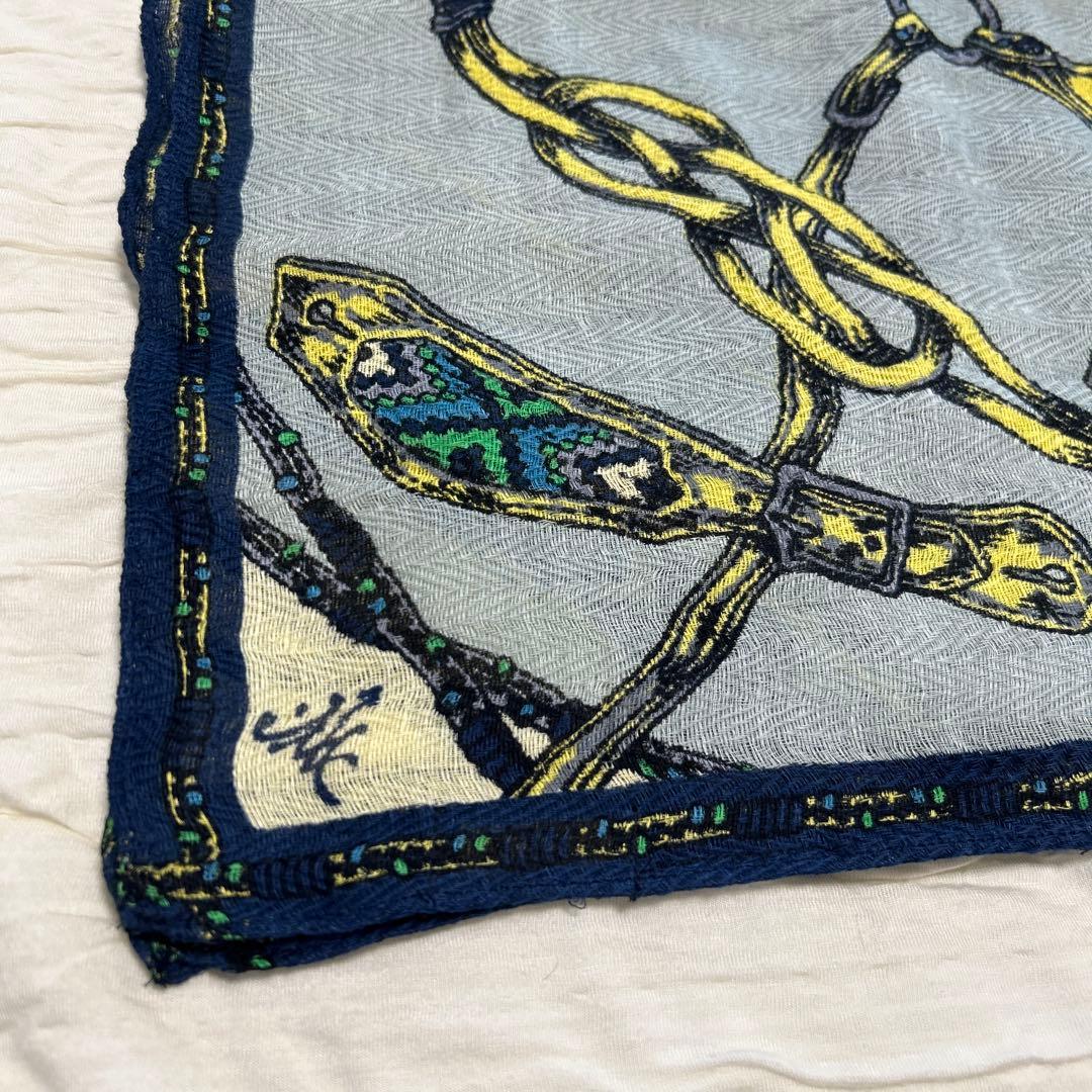 manipuri チェーンデザイン 大判ストール スカーフ　ショール