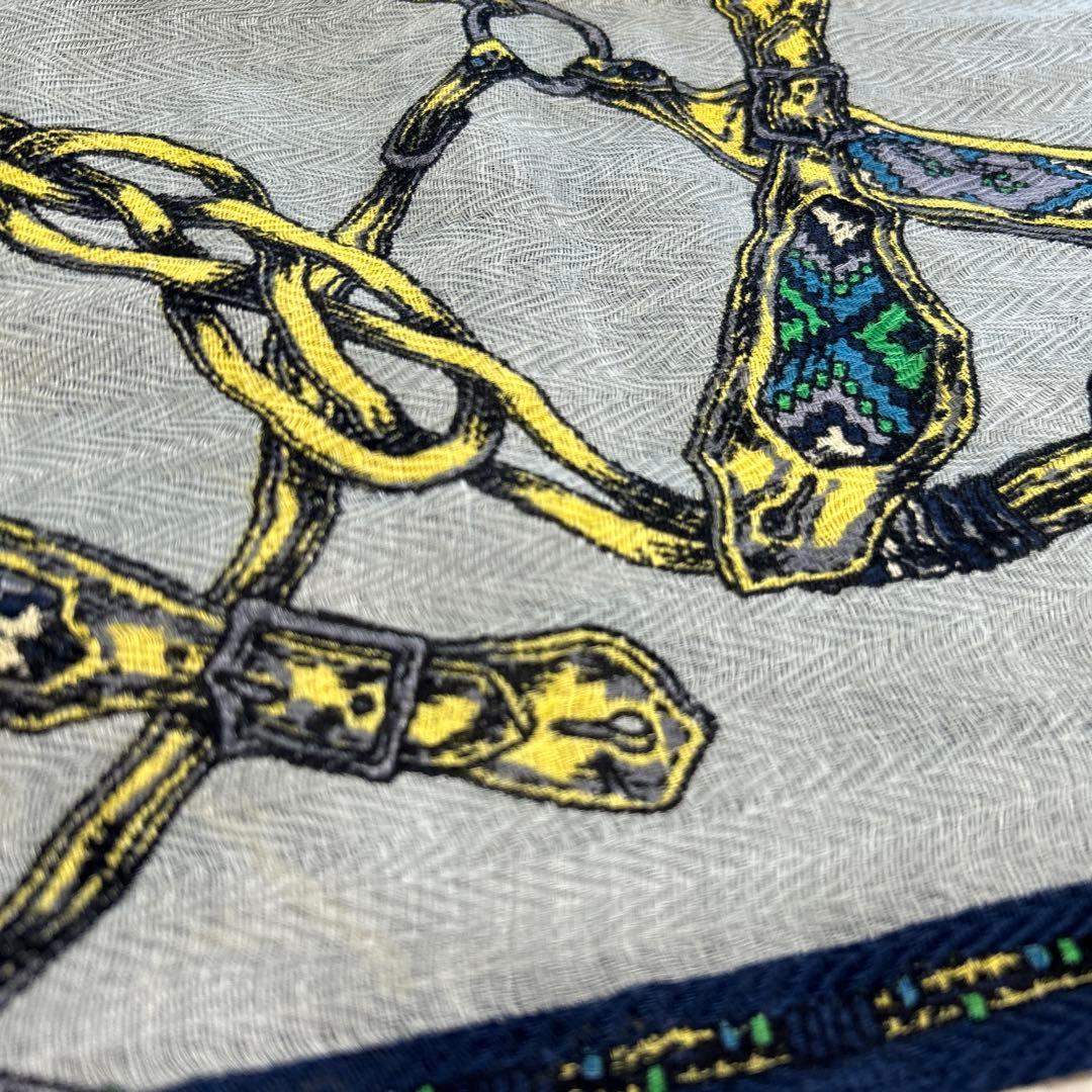 manipuri チェーンデザイン 大判ストール スカーフ　ショール