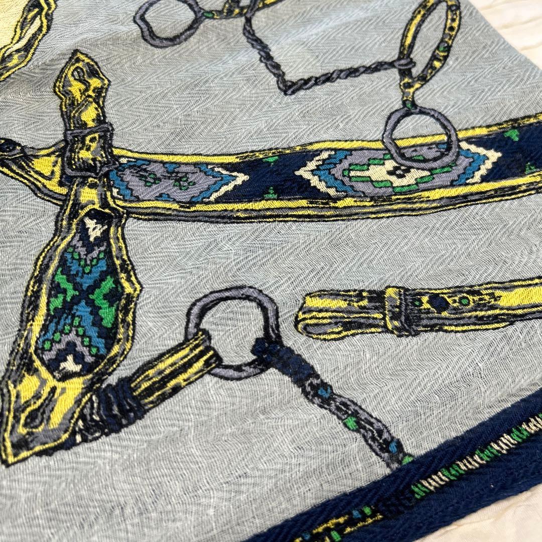 manipuri チェーンデザイン 大判ストール スカーフ　ショール