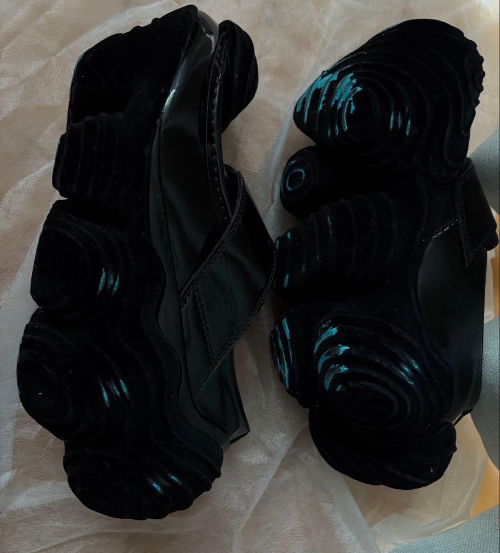 靴 grounds OYSTER LOAFER FLOCKY SCRATCH