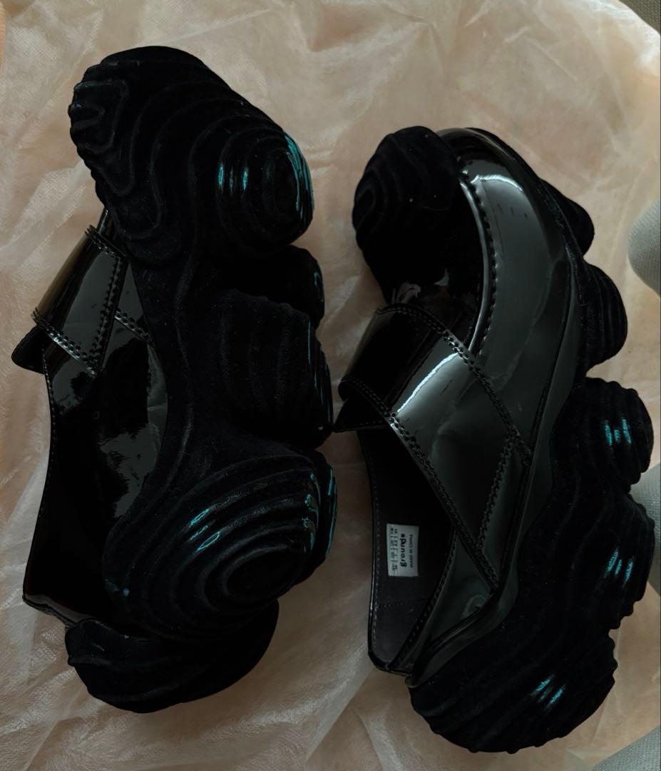 靴 grounds OYSTER LOAFER FLOCKY SCRATCH