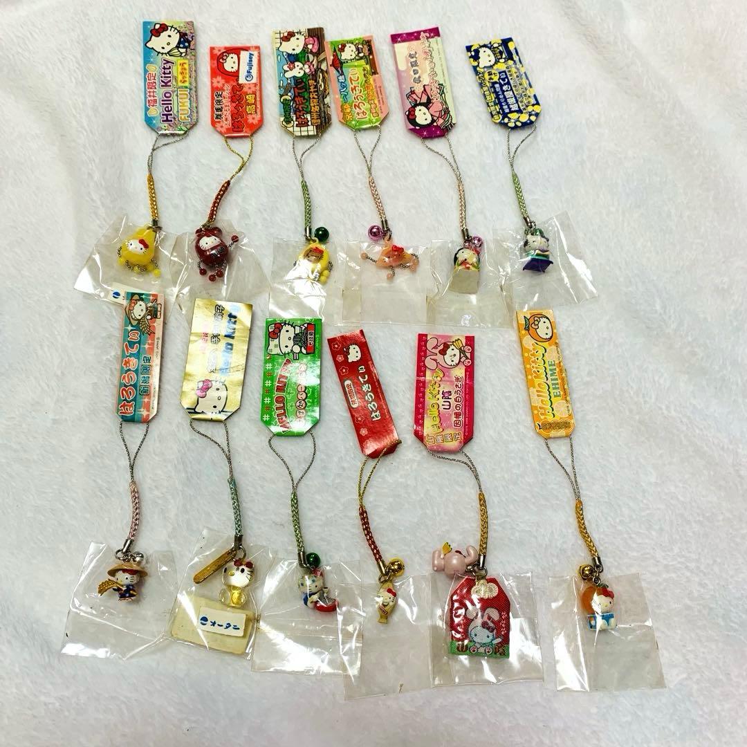 ご当地キティ ハローキティ 根付 ストラップ 12個　まとめ売り