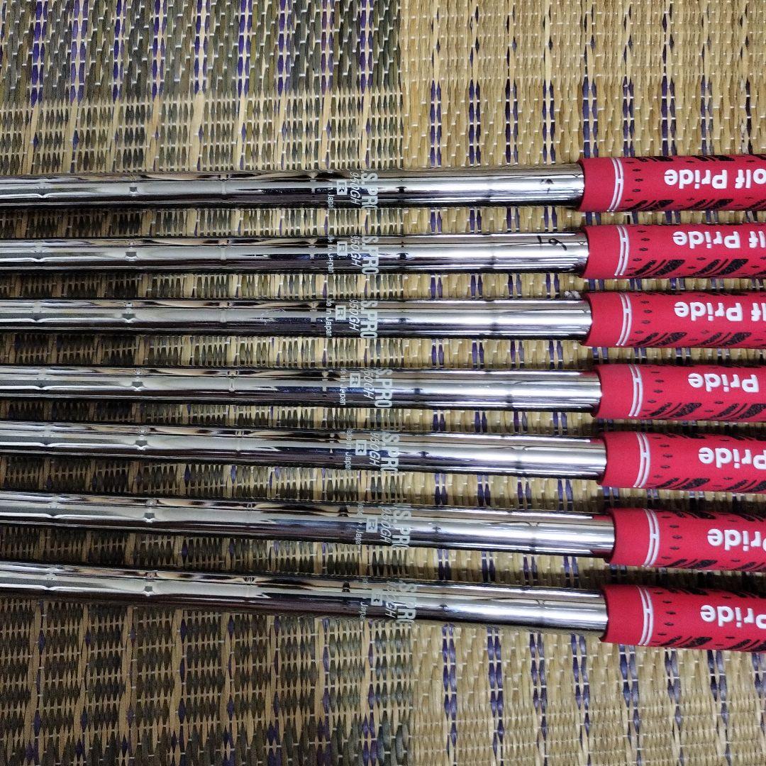 NS950Rシャフトゴルフプライド グリップ 7本セット 赤黒