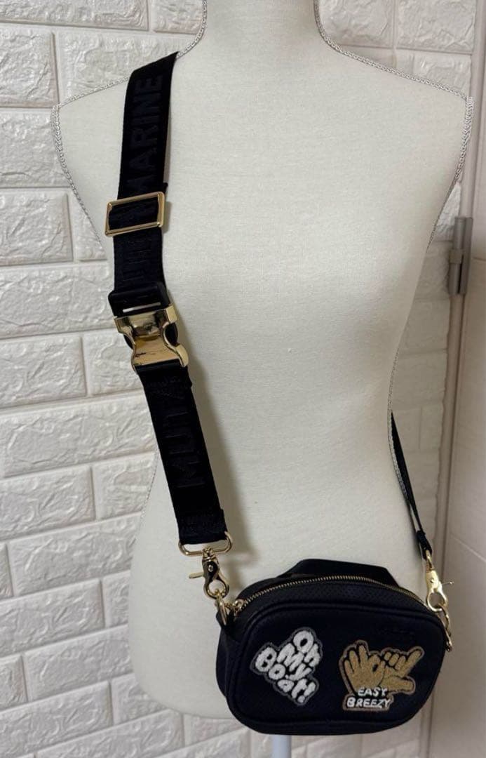 muta marine パンチングレザーボディバッグ美品