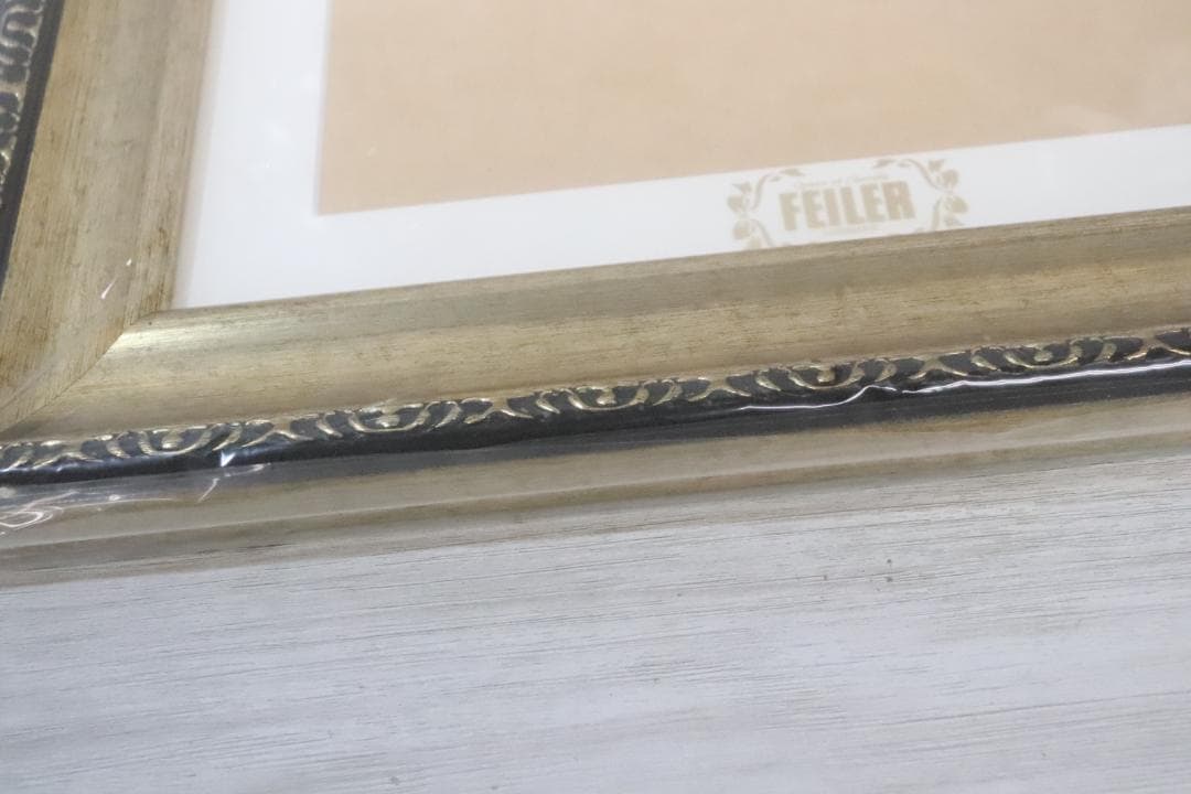 ■☆未使用☆ フェイラー フェイラークラブ 額 額縁 ハンカチフレーム ゴールド