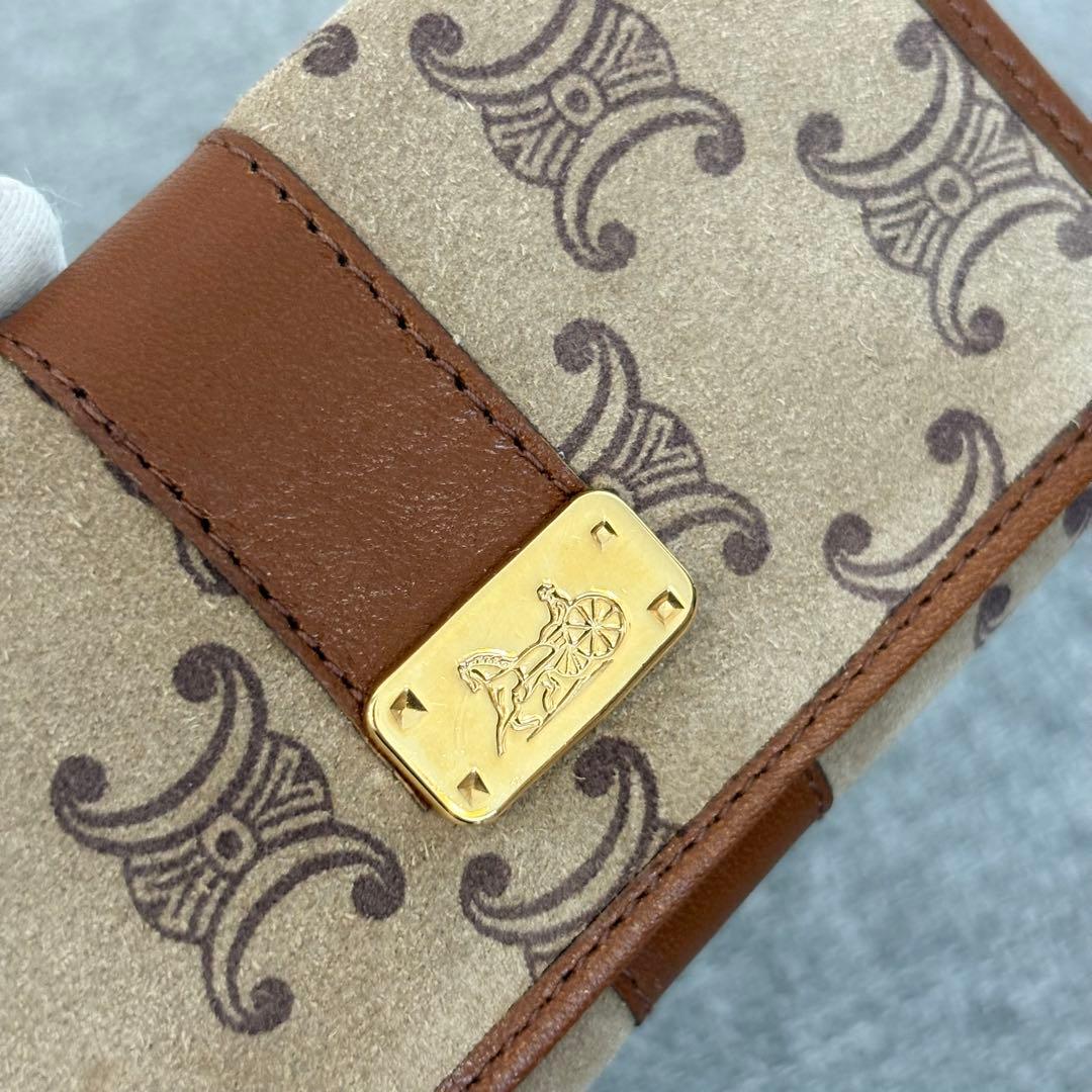 【箱付き】【極美品】セリーヌ マカダム柄 キーケース ゴールド 馬車金具 240