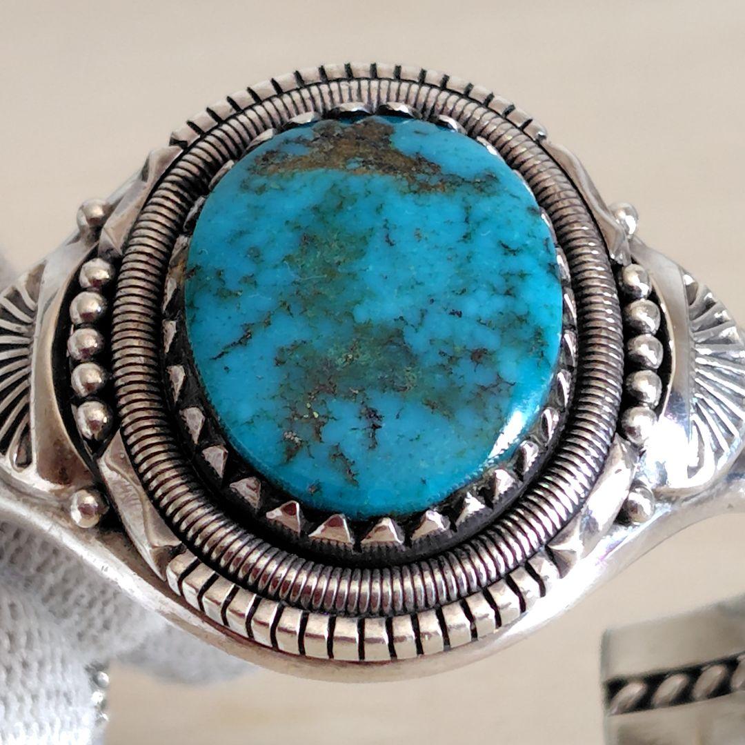 ヴィンテージ ウィルバンデバー モレンシ ターコイズ シルバー バングル ナバホ