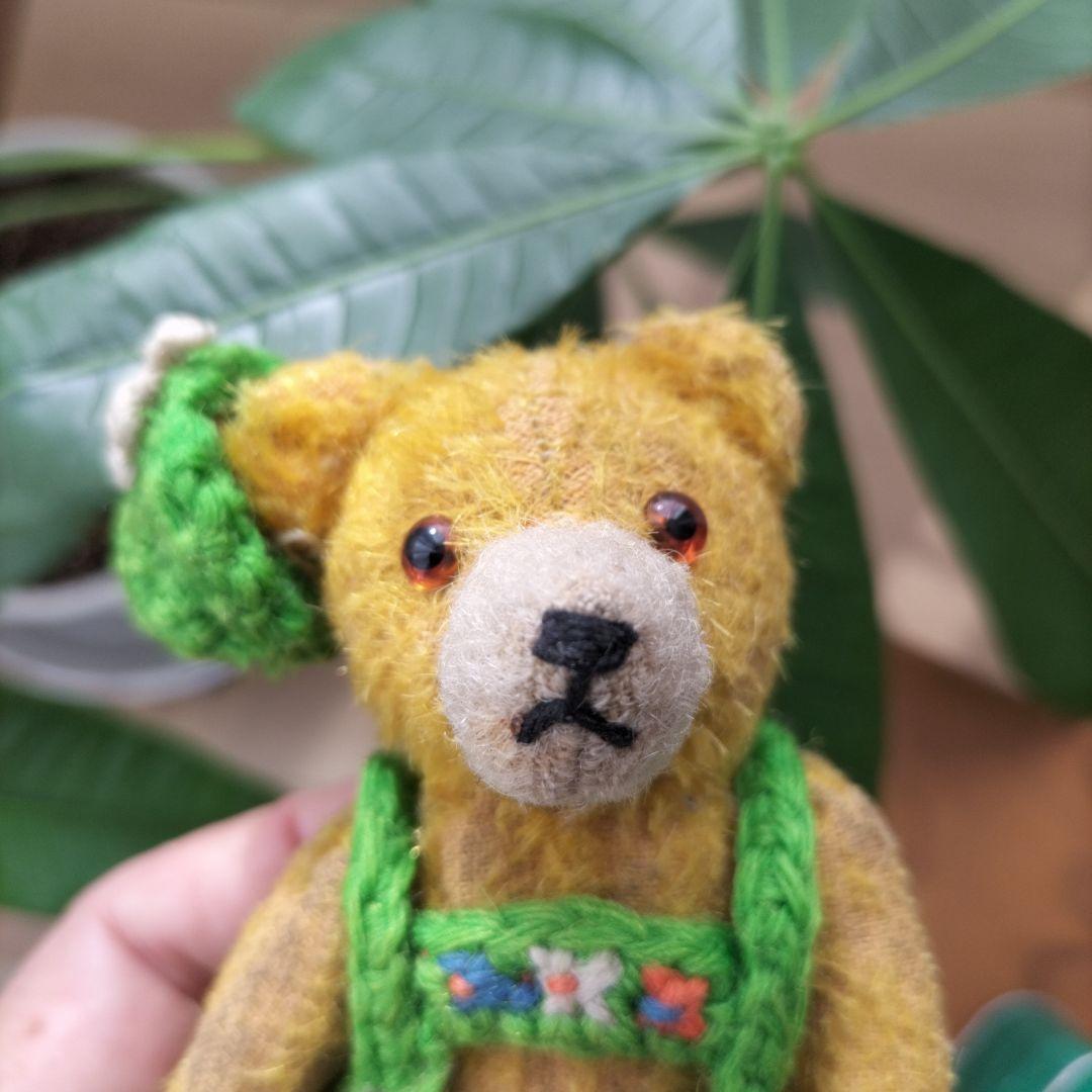 ドイツ　ビンテージ　チロル風ニット　テディベア　リペアあり