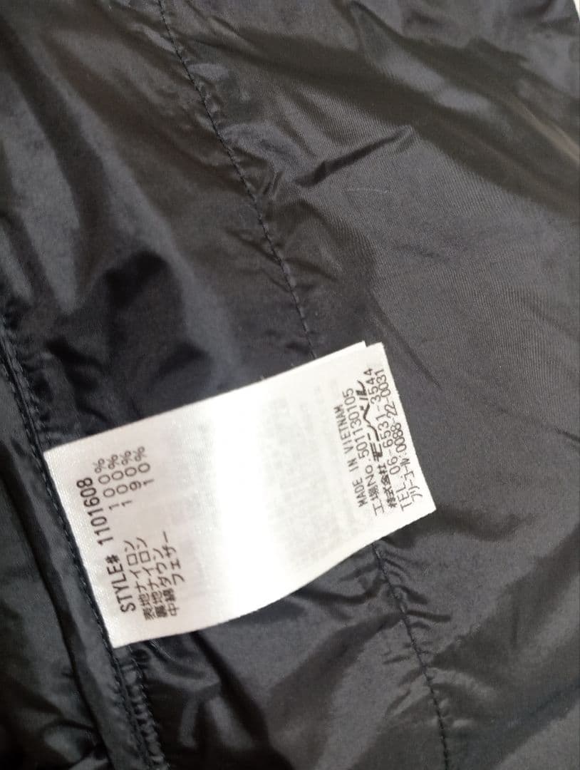 極美品　ライトアルパインダウンジャケット　ブラック　黒　メンズМ　800FP