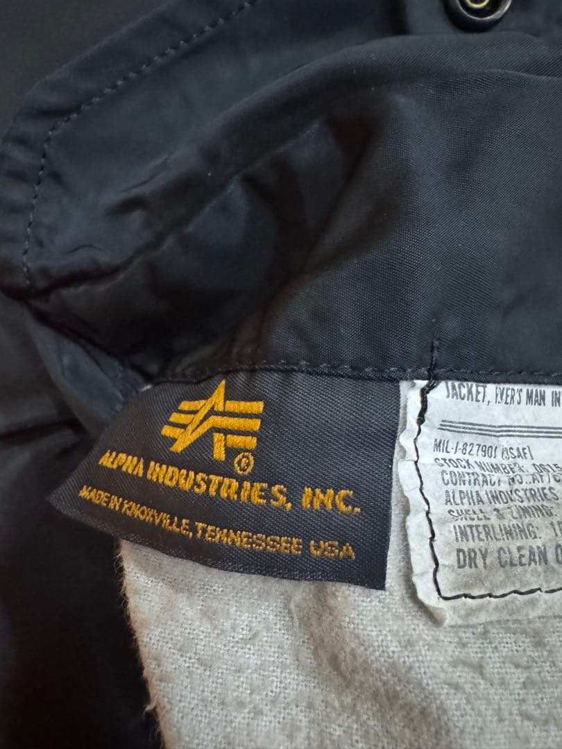 90s USA製 ALPHA MA-1 フライトジャケット 黒 L