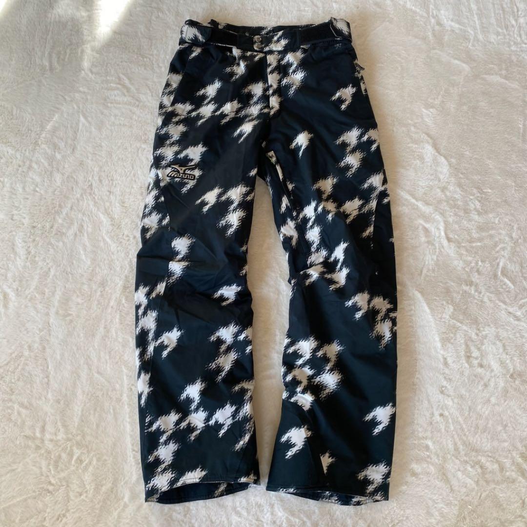 MIZUNO HEADチームロゴ　スキーウェア　セットアップ　L 総柄　紺色