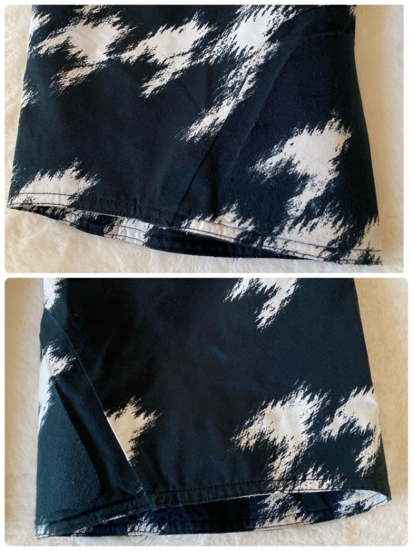 MIZUNO HEADチームロゴ　スキーウェア　セットアップ　L 総柄　紺色